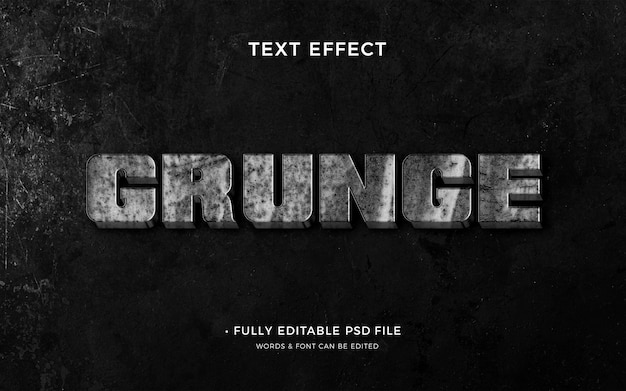 Grunge text effect design