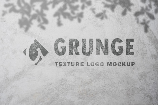 Grunge text effect mockup spray paint on old concrete texture