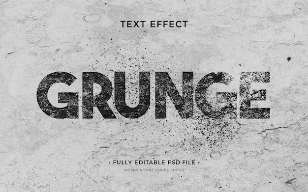 PSD grunge text effect