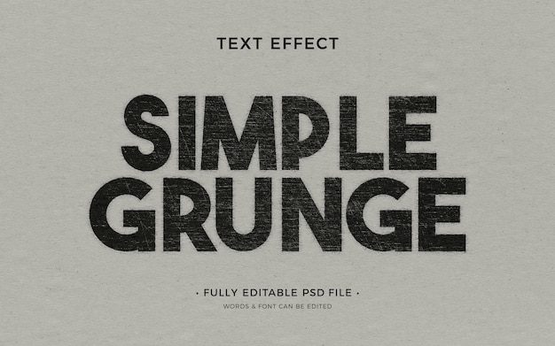 PSD grunge text effect