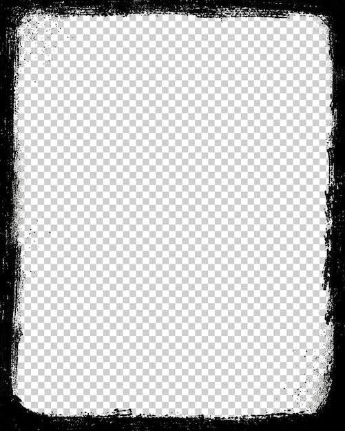 Grungy Black Frame with Transparent Center