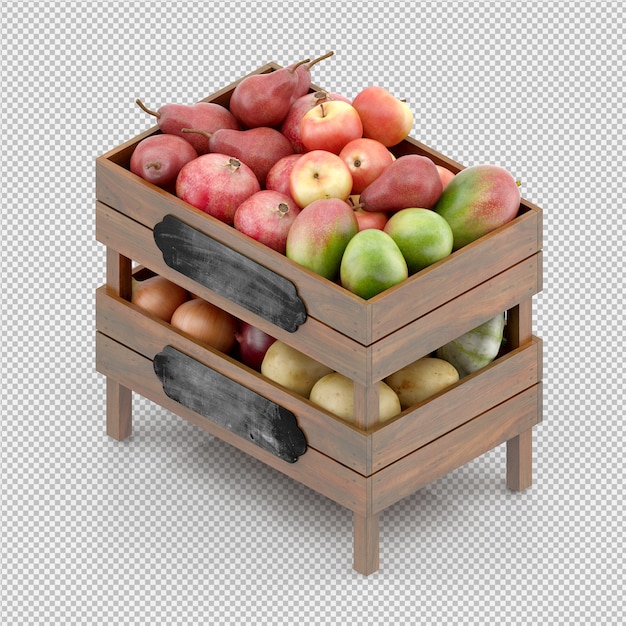 Gruszki Jabłka Mango 3d Render