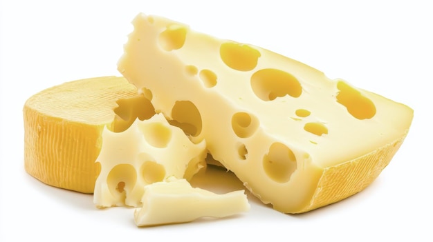 투명한 배경에 고립 된 Gruyere 치즈