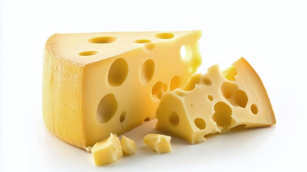 투명한 배경에 고립 된 Gruyere 치즈