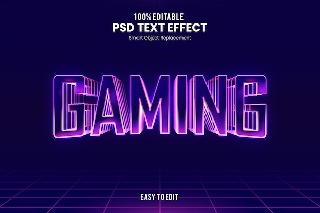 PSD gry nowoczesne i futurystyczne efekty tekstowe w grach e-sportowych 3d