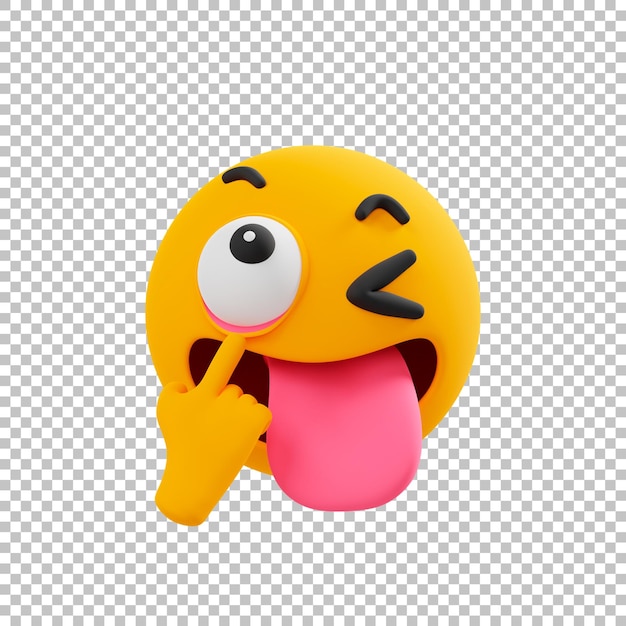 PSD grymas emotikon 3d emoji ikona