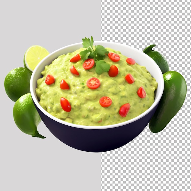 guacamole isolated on transparent background