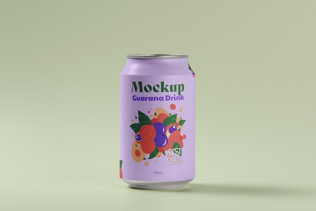 PSD guarana packaging mockup design