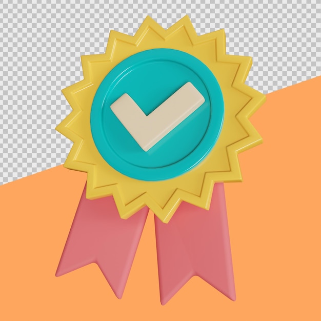 PSD guarantee badge 3d online shopping illustrations