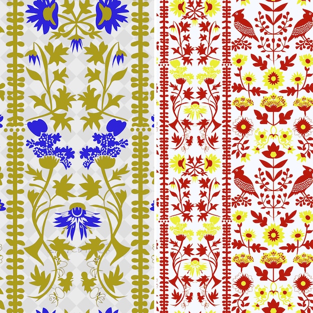 guatemalan textile patterns with intricate floral and animal creative abstract geometric vector