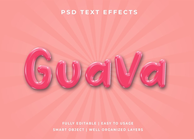 guava 3d text effect