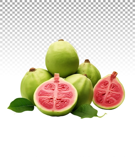 PSD guava met duidelijke achtergrondtransparantie