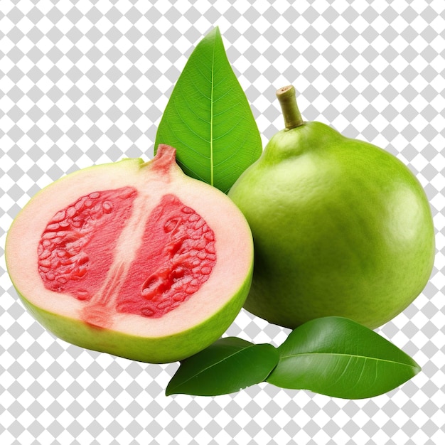 PSD guava with a cutout isolated on transparent background psd file