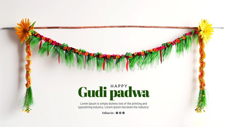 PSD gudi padwa indian holiday traditional festival background