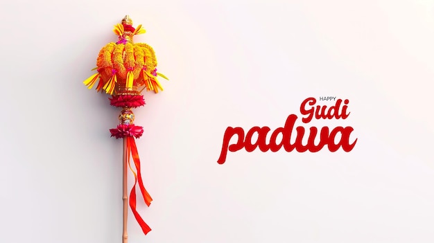 Gudi Padwa Księżycowy Nowy Rok uroczystości kartka projekt w Maharashtra India