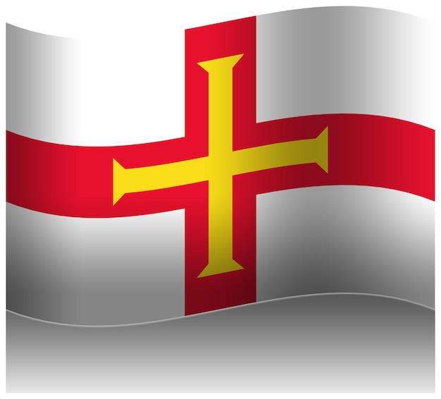 PSD guernsey wave flag 3d