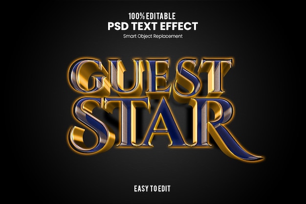 Guest star elegant exclusive 3d text effect