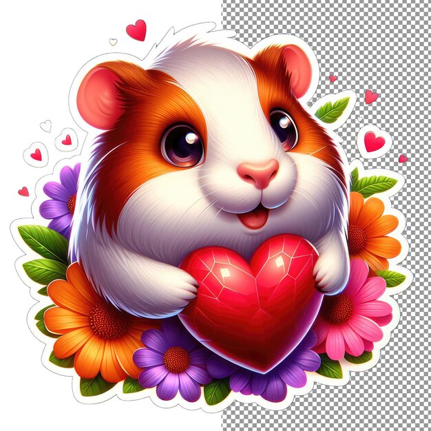 PSD guinea pig glee cuddly and cute sticker