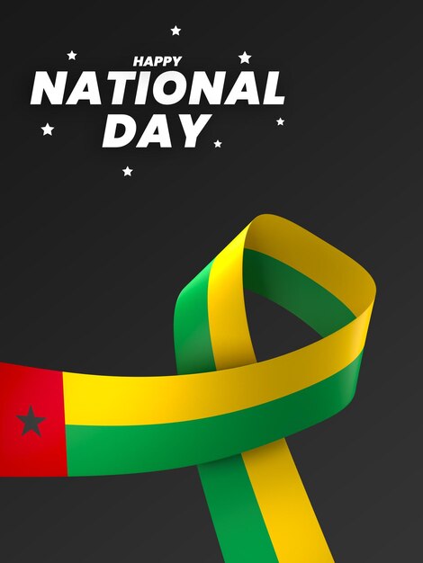 PSD guineabissau flag element design national independence day banner ribbon psd