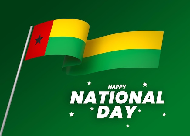 PSD guineabissau flag element design national independence day banner ribbon psd
