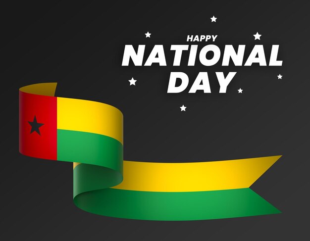 PSD guineabissau flag element design national independence day banner ribbon psd