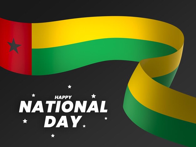 Guineabissau flag element design national independence day banner ribbon psd