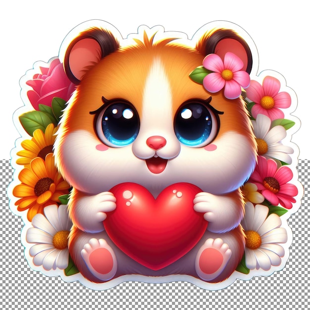 PSD guineapig glee knuffelig en leuk sticker