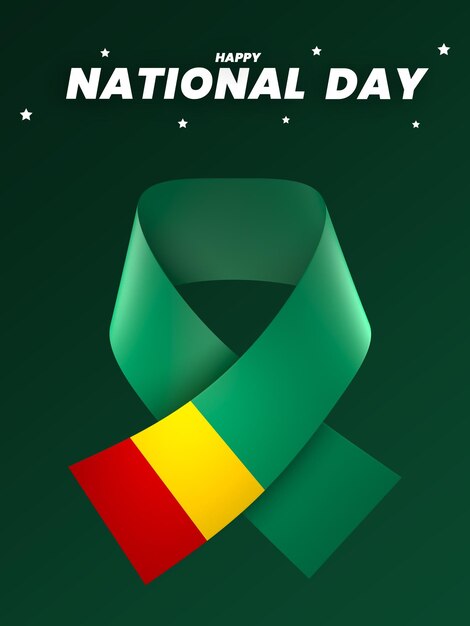 PSD guinee vlag element ontwerp nationale onafhankelijkheidsdag banner lint psd