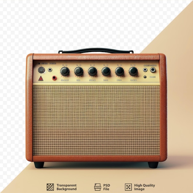 Guitar amp alone on transparent background