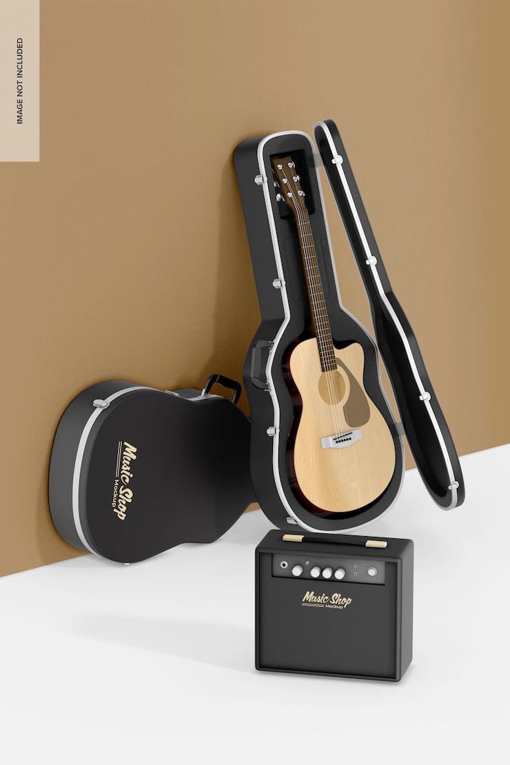 PSD guitar cases mockup