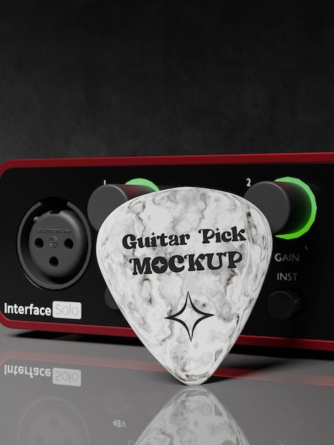 Guitar pick mockup design