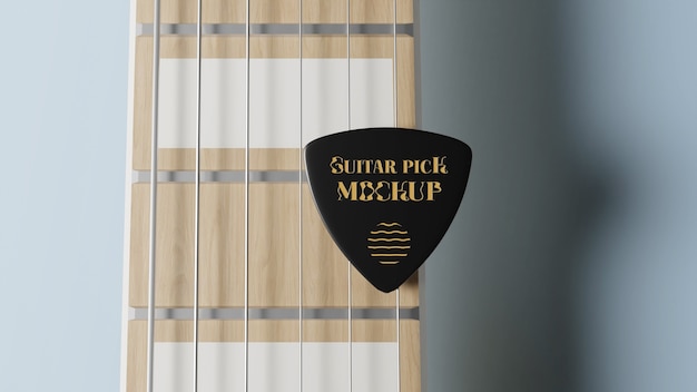 Guitar pick mockup design