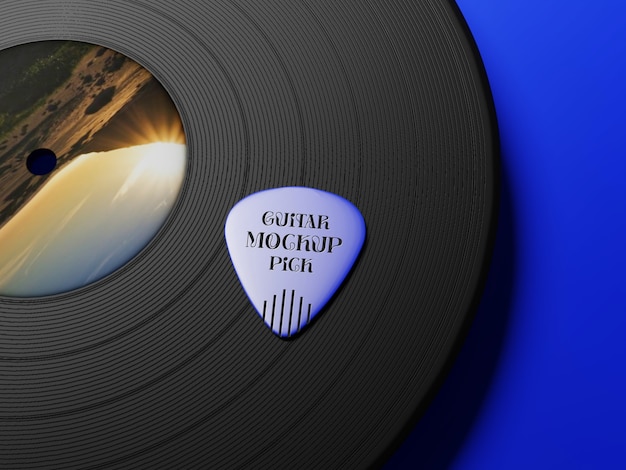 Guitar pick mockup design