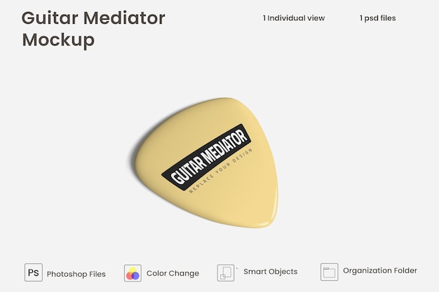 PSD guitar picks mockup leaned free psd