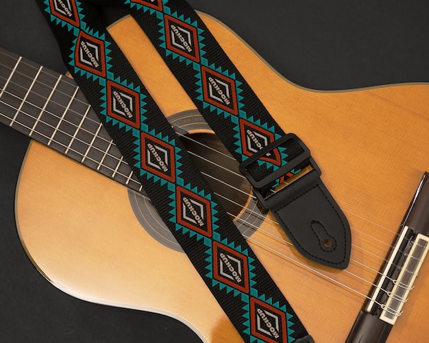 PSD guitar strap mockup design