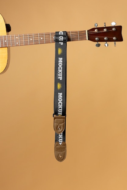 PSD guitar strap mockup design