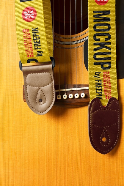 PSD guitar strap mockup design