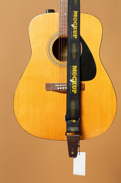 PSD guitar strap mockup design