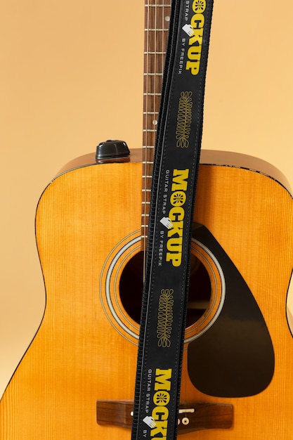 PSD guitar strap mockup ontwerp