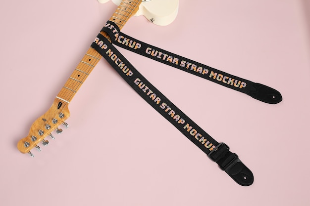 PSD guitar strap mokcup design