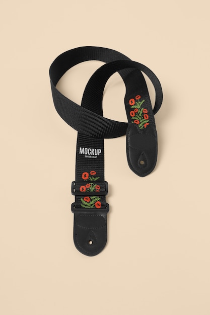 PSD guitar strap mokcup ontwerp