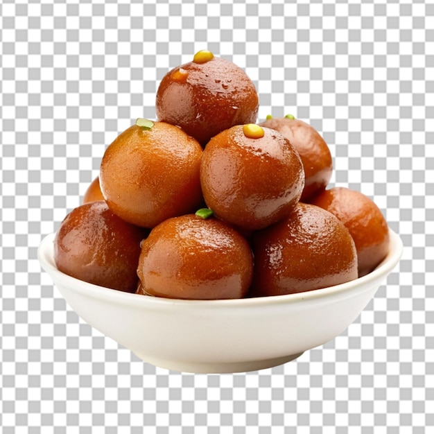 PSD gulab jamun on white background