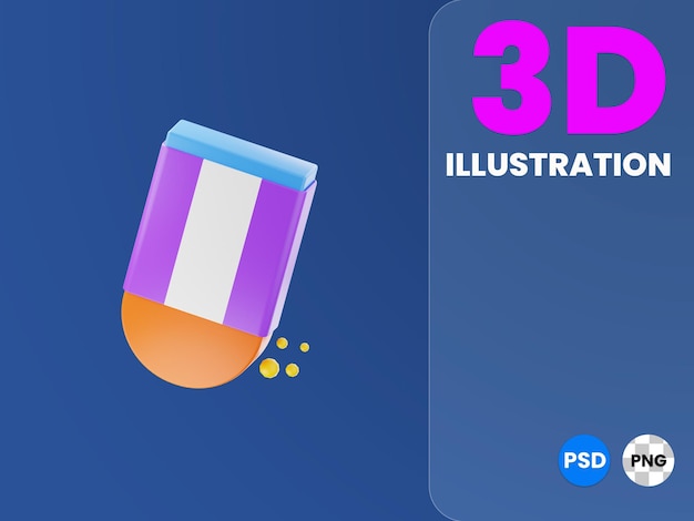 Gum 3d illustratie renderen