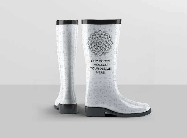 gum boots mockup