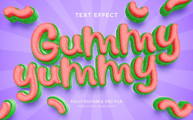 PSD gummy-tekst-effect