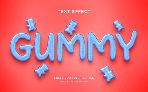 PSD gummy-teksteffect