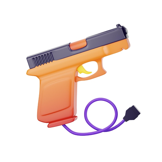 Gun stick 3d icon for gaming and esports