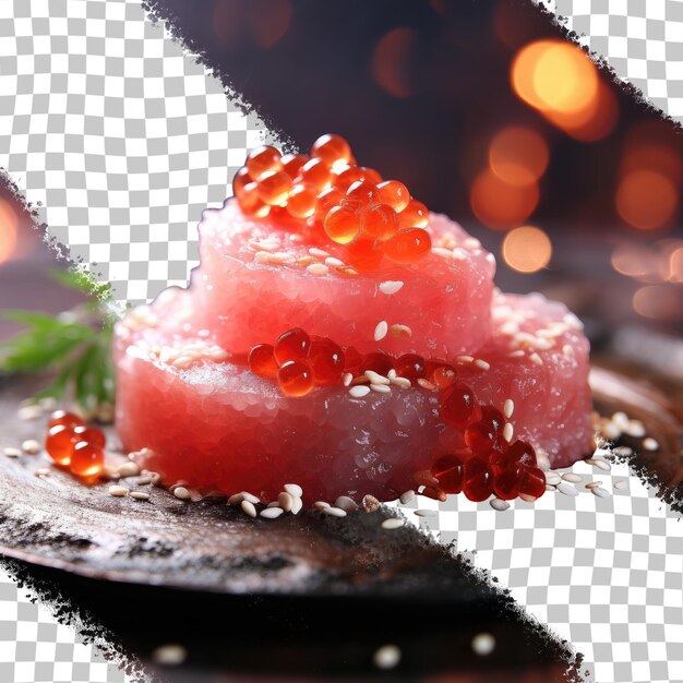 PSD gunkan sushi with flying fish roe transparent background