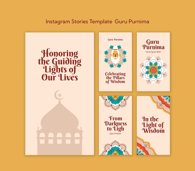 PSD guru purnima 템플릿 디자인