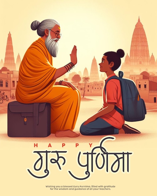 PSD gurupurnima social media post and banner